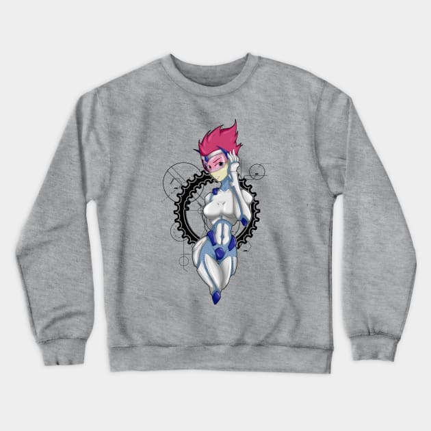 Cyber Vixen Crewneck Sweatshirt by EnegDesign